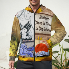 Lade das Bild in den Galerie-Viewer, Herren / Männer Multi-Image-Design Langarm Kapuzenpullover Jacke Kapuzensweatshirt WY14 mit Ihrem Design Motiv Foto Text selbst gestalten und bedrucken