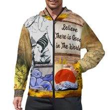Lade das Bild in den Galerie-Viewer, Herren / Männer Multi-Image-Design Langarm Kapuzenpullover Jacke Kapuzensweatshirt WY14 mit Ihrem Design Motiv Foto Text selbst gestalten und bedrucken