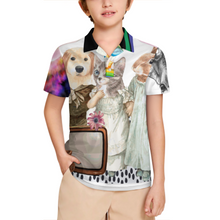 Lade das Bild in den Galerie-Viewer, Multi-Image-Design Kinder Jungen Ice Silk Kinder POLO T-Shirt J62T mit Foto Design Motiv Text selbst gestalten und bedrucken