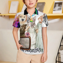 Lade das Bild in den Galerie-Viewer, Multi-Image-Design Kinder Jungen Ice Silk Kinder POLO T-Shirt J62T mit Foto Design Motiv Text selbst gestalten und bedrucken