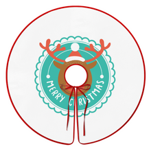 Lade das Bild in den Galerie-Viewer, Weihnachtsbaumrock Weihnachtsbaumdecke (rote Kante) (Unterschiedliche Bilder auf beiden Seiten) mit selbst gestalten und bedrucken