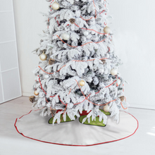 Lade das Bild in den Galerie-Viewer, Weihnachtsbaumrock Weihnachtsbaumdecke (rote Kante) (Unterschiedliche Bilder auf beiden Seiten) mit selbst gestalten und bedrucken