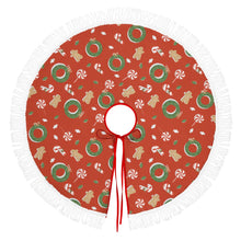 Lade das Bild in den Galerie-Viewer, Weihnachtsbaumrock Weihnachtsbaumdecke (Fransenstil) (doppelseitig gleiches Bild) mit selbst gestalten und bedrucken