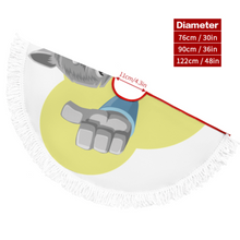 Lade das Bild in den Galerie-Viewer, Weihnachtsbaumrock Weihnachtsbaumdecke (Fransenstil) (Unterschiedliche Bilder auf beiden Seiten) mit selbst gestalten und bedrucken