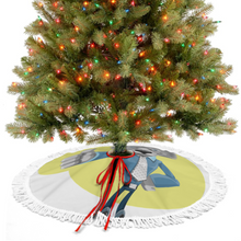 Lade das Bild in den Galerie-Viewer, Weihnachtsbaumrock Weihnachtsbaumdecke (Fransenstil) (Unterschiedliche Bilder auf beiden Seiten) mit selbst gestalten und bedrucken