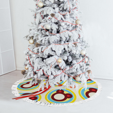 Lade das Bild in den Galerie-Viewer, Weihnachtsbaumrock Weihnachtsbaumdecke (Fransenstil) (Unterschiedliche Bilder auf beiden Seiten) mit selbst gestalten und bedrucken