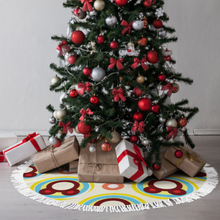 Lade das Bild in den Galerie-Viewer, Weihnachtsbaumrock Weihnachtsbaumdecke (Fransenstil) (Unterschiedliche Bilder auf beiden Seiten) mit selbst gestalten und bedrucken