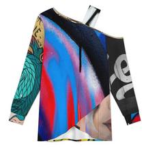 Lade das Bild in den Galerie-Viewer, Multi-Image-Design Damen / Frauen Einseitiges Hosenträger Langarm T-shirt LDV mit Foto Design Motiv Text selbst gestalten und bedrucken (Simple Design)