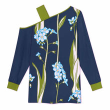 Lade das Bild in den Galerie-Viewer, Einzelbild-Design Damen / Frauen Einseitiges Hosenträger Langarm T-shirt LDV mit Foto Design Motiv Text selbst gestalten und bedrucken (Simple Design)