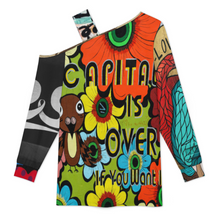 Lade das Bild in den Galerie-Viewer, Multi-Image-Design Damen / Frauen Einseitiges Hosenträger Langarm T-shirt LDV mit Foto Design Motiv Text selbst gestalten und bedrucken (Simple Design)