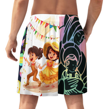 Lade das Bild in den Galerie-Viewer, Multi-Image-Design Herren / Männer Eisseide Schlafhose Kurz Pyjamashorts Mix & Relax LM012 mit Foto Design Motiv Text selbst gestalten und bedrucken