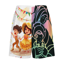 Lade das Bild in den Galerie-Viewer, Multi-Image-Design Herren / Männer Eisseide Schlafhose Kurz Pyjamashorts Mix & Relax LM012 mit Foto Design Motiv Text selbst gestalten und bedrucken