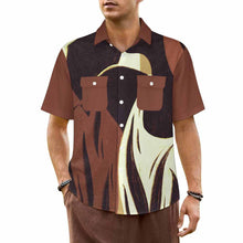 Lade das Bild in den Galerie-Viewer, Einzelbild-Design Herren Kurzarmhemd mit Revers und doppelter Pattentasche LM056 mit Ihrem Design Motiv Foto Text selbst gestalten und bedrucken