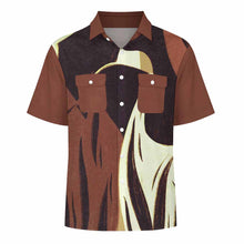 Lade das Bild in den Galerie-Viewer, Einzelbild-Design Herren Kurzarmhemd mit Revers und doppelter Pattentasche LM056 mit Ihrem Design Motiv Foto Text selbst gestalten und bedrucken