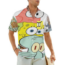 Lade das Bild in den Galerie-Viewer, Multi-Image-Design Herren Stehkragen Kurzarmhemd mit Tasche LM058 mit Ihrem Design Motiv Foto Text selbst gestalten und bedrucken