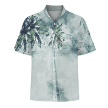 Lade das Bild in den Galerie-Viewer, Einzelbild-Design Herren Stehkragen Kurzarmhemd mit Tasche LM058 mit Ihrem Design Motiv Foto Text selbst gestalten und bedrucken