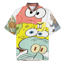 Lade das Bild in den Galerie-Viewer, Multi-Image-Design Herren Stehkragen Kurzarmhemd mit Tasche LM058 mit Ihrem Design Motiv Foto Text selbst gestalten und bedrucken