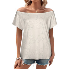Lade das Bild in den Galerie-Viewer, Einzelbild-Design Damen / Frauen Schulterfreies Kurzarm Oberteil LM076 mit Foto Design Motiv Text selbst gestalten und bedrucken