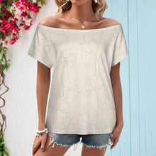 Lade das Bild in den Galerie-Viewer, Einzelbild-Design Damen / Frauen Schulterfreies Kurzarm Oberteil LM076 mit Foto Design Motiv Text selbst gestalten und bedrucken