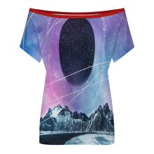 Lade das Bild in den Galerie-Viewer, Multi-Image-Design Damen / Frauen Schulterfreies Kurzarm Oberteil LM076 mit Foto Design Motiv Text selbst gestalten und bedrucken