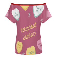 Lade das Bild in den Galerie-Viewer, Multi-Image-Design Damen / Frauen Schulterfreies Kurzarm Oberteil LM076 mit Foto Design Motiv Text selbst gestalten und bedrucken