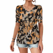 Lade das Bild in den Galerie-Viewer, Einzelbild-Design Damen / Frauen Schulterfreies Kurzarm-Kleid T-shirt LM077 mit Foto Design Motiv Text selbst gestalten und bedrucken (Simple Design)