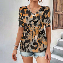 Lade das Bild in den Galerie-Viewer, Einzelbild-Design Damen / Frauen Schulterfreies Kurzarm-Kleid T-shirt LM077 mit Foto Design Motiv Text selbst gestalten und bedrucken (Simple Design)