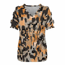 Lade das Bild in den Galerie-Viewer, Einzelbild-Design Damen / Frauen Schulterfreies Kurzarm-Kleid T-shirt LM077 mit Foto Design Motiv Text selbst gestalten und bedrucken (Simple Design)