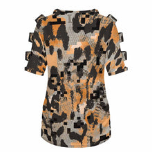 Lade das Bild in den Galerie-Viewer, Einzelbild-Design Damen / Frauen Schulterfreies Kurzarm-Kleid T-shirt LM077 mit Foto Design Motiv Text selbst gestalten und bedrucken (Simple Design)