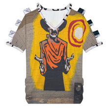 Lade das Bild in den Galerie-Viewer, Multi-Image-Design Damen / Frauen Schulterfreies Kurzarm-Kleid T-shirt LM077 mit Foto Design Motiv Text selbst gestalten und bedrucken (Simple Design)