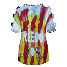 Lade das Bild in den Galerie-Viewer, Multi-Image-Design Damen / Frauen Schulterfreies Kurzarm-Kleid T-shirt LM077 mit Foto Design Motiv Text selbst gestalten und bedrucken (Simple Design)