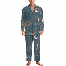 Lade das Bild in den Galerie-Viewer, Einzelbilddruck Herren Schlafanzug Pajama LM092 in langer Form 2-tlg. mit Fotos Muster Text Logo selbst gestalten und bedrucken