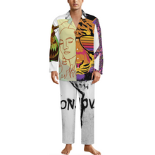 Lade das Bild in den Galerie-Viewer, Personalisierter Multi-Image-Druck Herren Schlafanzug Pajama LM092 in langer Form 2-tlg. mit Fotos Muster Text Logo selbst gestalten und bedrucken