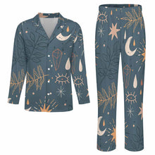Lade das Bild in den Galerie-Viewer, Einzelbilddruck Herren Schlafanzug Pajama LM092 in langer Form 2-tlg. mit Fotos Muster Text Logo selbst gestalten und bedrucken