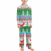 Lade das Bild in den Galerie-Viewer, Einzelbilddruck Langärmeliger Schlafanzug Pyjama Kinder LM125 mit Fotos Muster Text Logo selbst gestalten und bedrucken