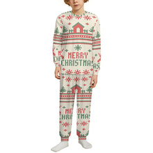 Lade das Bild in den Galerie-Viewer, Einzelbilddruck Kinder Rundhalsausschnitt Langarm Pyjama-Set LM126 mit Foto Text Personalisiertes