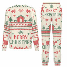 Lade das Bild in den Galerie-Viewer, Einzelbilddruck Kinder Rundhalsausschnitt Langarm Pyjama-Set LM126 mit Foto Text Personalisiertes