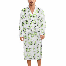 Lade das Bild in den Galerie-Viewer, Einzelbild-Design Unisex Langarm Nachthemd Bademantel mit Gürtel LM127 mit Fotos Muster Text Logo selbst gestalten und bedrucken