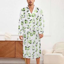 Lade das Bild in den Galerie-Viewer, Einzelbild-Design Unisex Langarm Nachthemd Bademantel mit Gürtel LM127 mit Fotos Muster Text Logo selbst gestalten und bedrucken