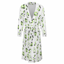 Lade das Bild in den Galerie-Viewer, Einzelbild-Design Unisex Langarm Nachthemd Bademantel mit Gürtel LM127 mit Fotos Muster Text Logo selbst gestalten und bedrucken