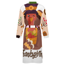 Lade das Bild in den Galerie-Viewer, Multi-Image-Druck Unisex Langarm Nachthemd Bademantel mit Gürtel LM127 mit Fotos Muster Text Logo selbst gestalten und bedrucken