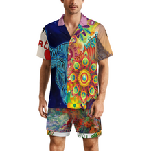Lade das Bild in den Galerie-Viewer, Multi-Image-Druck Herren / Männer Kurzarm Pyjama Set aus Eisseide LM135 mit Foto Design Motiv Text selbst gestalten und bedrucken