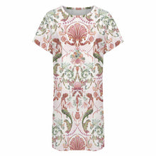 Lade das Bild in den Galerie-Viewer, Damen / Frauen Lockeres Kurzarm Pyjama Nachthemd LM413 mit Fotos Muster Text Logo selbst gestalten und bedrucken