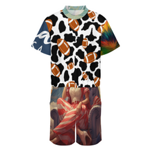 Lade das Bild in den Galerie-Viewer, Multi-Image-Design Kurzärmliger Jumpsuit LM427 für Männer / Herren mit Foto Text selbst gestalten und bedrucken