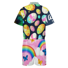 Lade das Bild in den Galerie-Viewer, Multi-Image-Design Kurzärmliger Jumpsuit LM427 für Männer / Herren mit Foto Text selbst gestalten und bedrucken