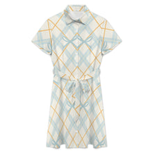 Lade das Bild in den Galerie-Viewer, Damen / Frauen Kurzarm Blusenkleider LM448 mit Fotos Muster Text Logo selbst gestalten und bedrucken