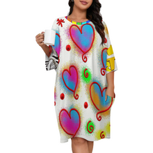 Lade das Bild in den Galerie-Viewer, Multi-Image-Design Personalisierte Damen / Frauen Lockeres Große Größe T-Shirt Home Kurzarm Pyjama Nachthemd LM475 mit Foto selbst gestalten