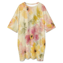 Lade das Bild in den Galerie-Viewer, Einzelbilddruck Damen / Frauen Eisseide Lockeres Große Größe T-Shirt Home Kurzarm Pyjama Nachthemd LM475 mit Fotos Muster Text Logo selbst gestalten und bedrucken