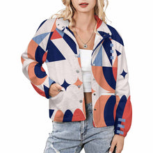 Lade das Bild in den Galerie-Viewer, Einzelbilddruck Damen / Frauen Sweatjacke Stand-Up Collar LM552 mit Fotos Muster Text Logo selbst gestalten und bedrucken