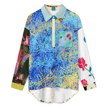 Lade das Bild in den Galerie-Viewer, Multi-Image-Druck Damen / Frauen Hemd mit überschnittenen Schultern LM554 mit Foto Design Motiv Text selbst gestalten und bedrucken